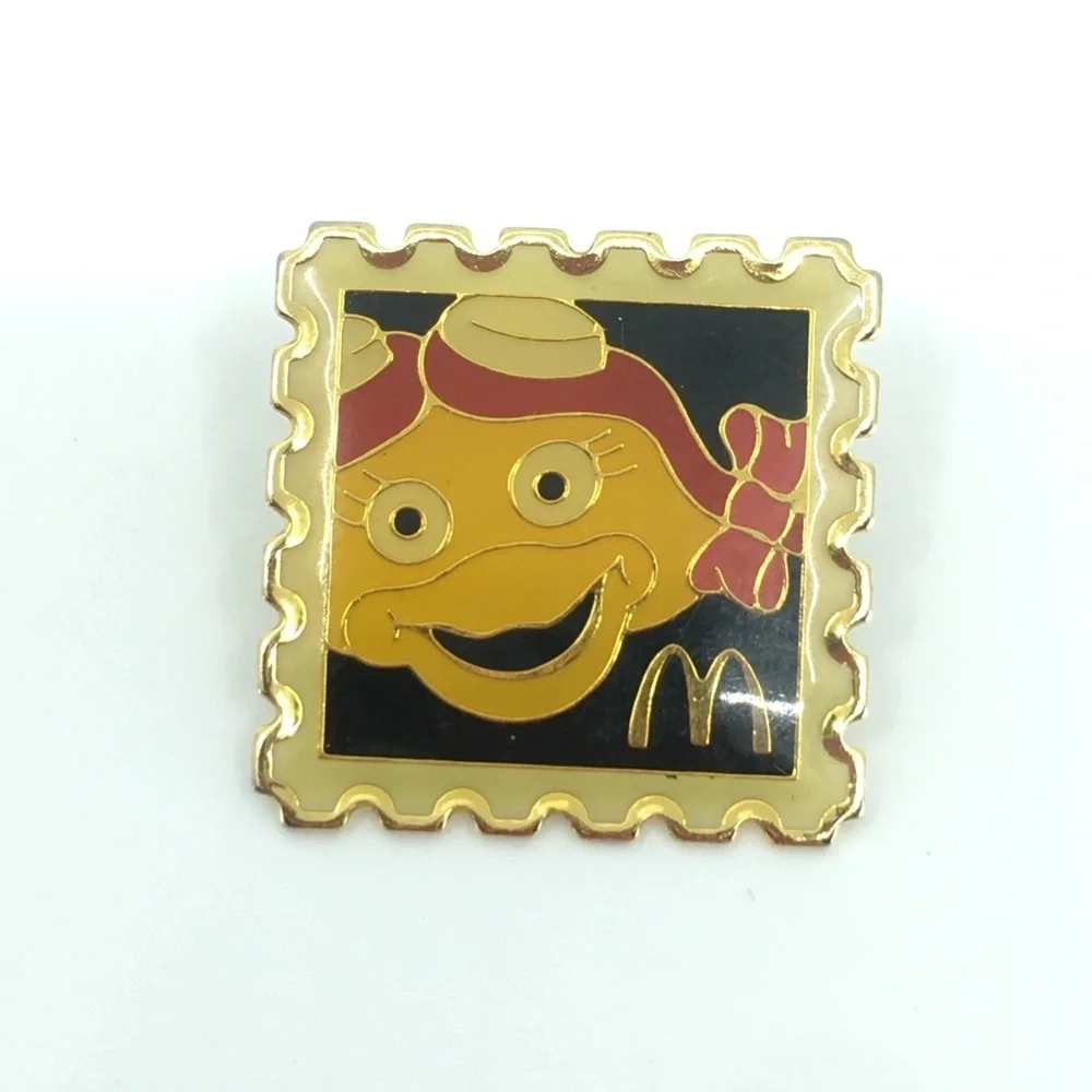 Vintage McDonald’s Crew Pin Birdie Enamel Stamp Hat Pin